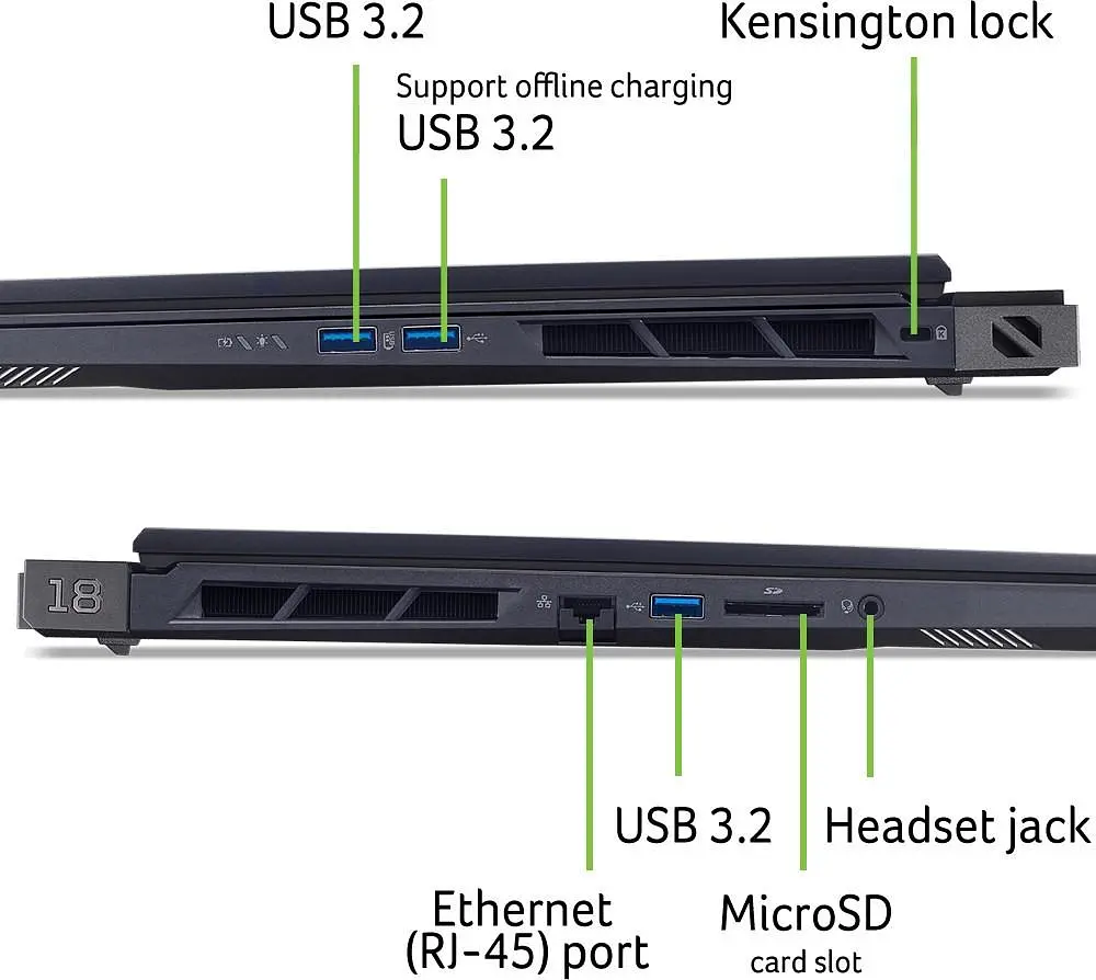Ноутбук Acer 18 Predator Helios PH18-73 WQUXGA IPS/U9-275HX/192GB/5TB/RTX 5090 24GB/Win11P/Black (NH.QVWEU.001) - фото 12