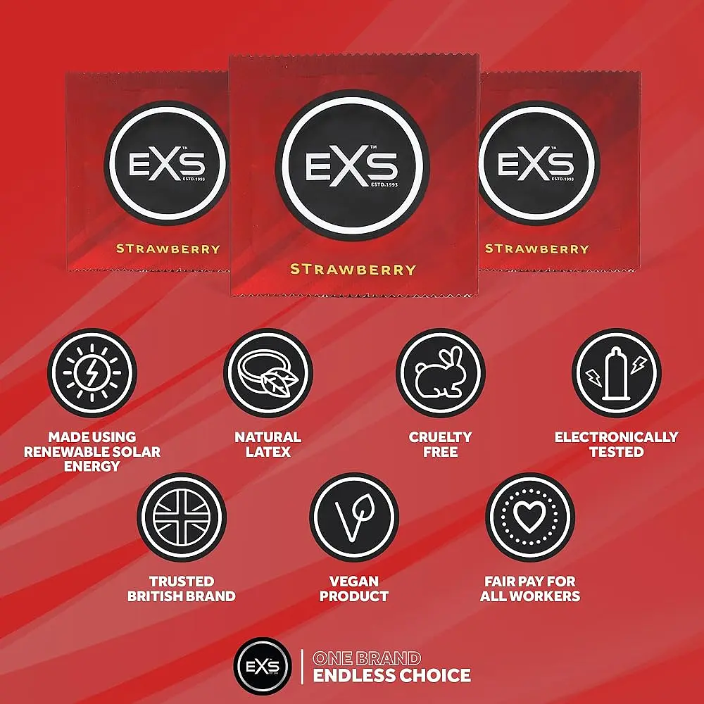 Презерватив EXS Strawberry Flavour Condom 1 шт 81240004927 104683 - фото 4