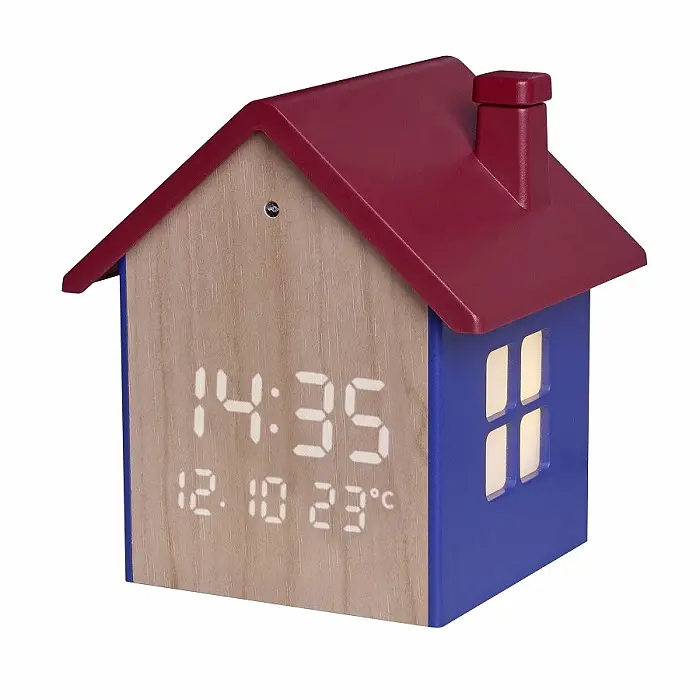 Будильник цифровий TFA у вигляді будиночка різнокольоровий 89x77x96 мм (60204606) - фото 3