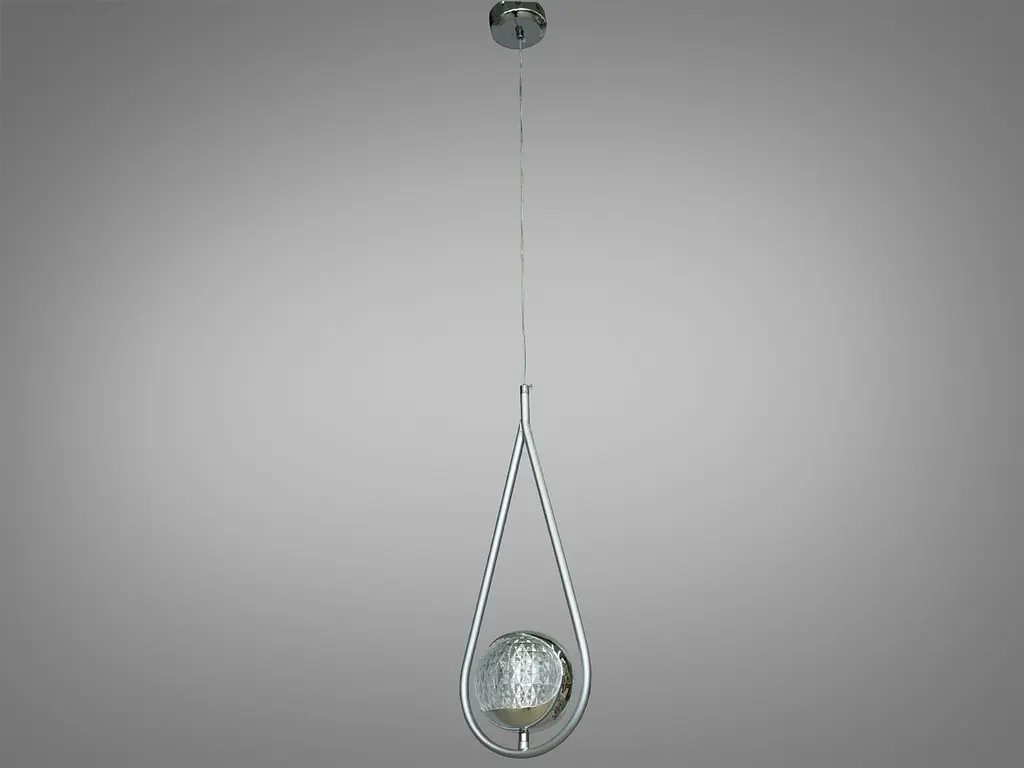 Подвесной светильник LED Diasha 505/1CR Нордик, 8W, регулируемая высота 50-135,5 см, диаметр 20 см, металлический каркас - фото 2