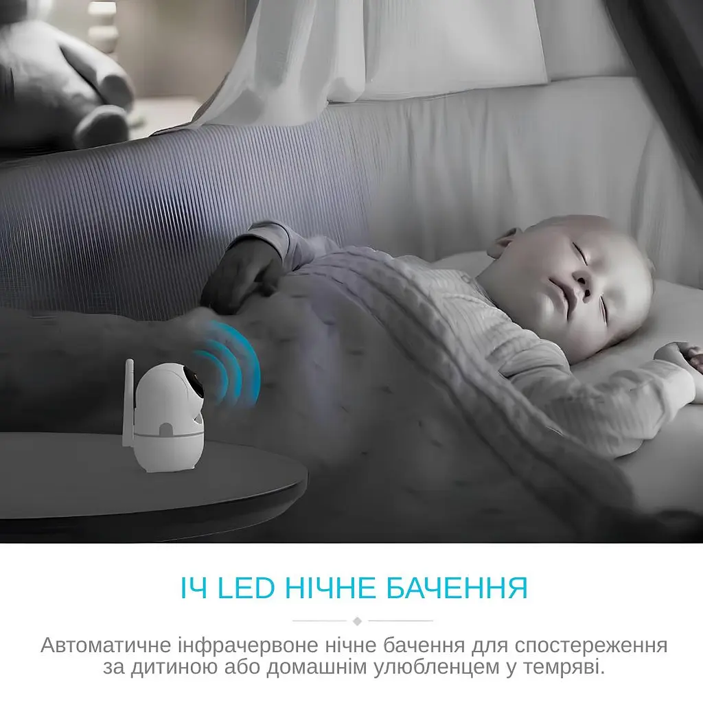 IP-камера поворотная XON SmartCam Wi-Fi 1080P (ETWEW21YW 3664) Белая - фото 12