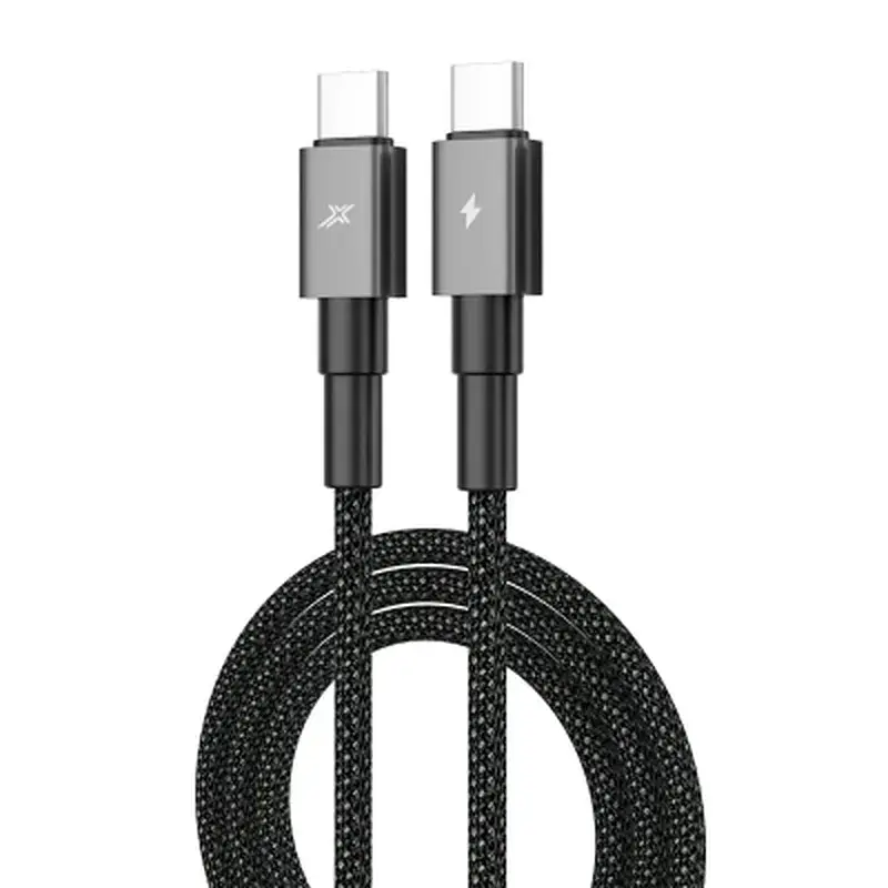 Дата кабель USB-C to USB-C 1.0m 100W black Grand-X (CC-08B) - фото 2