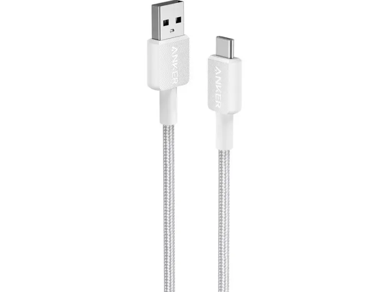 Кабель USB Type-C ANKER Powerline 322 USB Type-A to USB Type-C 1.8m White (A81H6H21) - фото 2