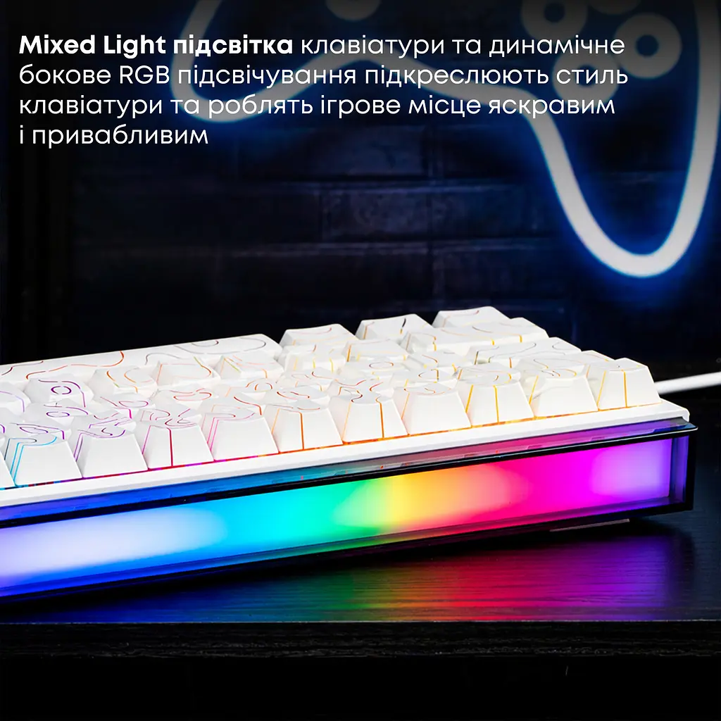 Клавиатура Ajazz NK68 Red Switch White USB-C (NK68-RSW) - фото 13