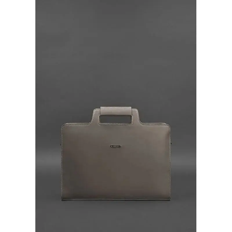 Сумка для ноутбука та документів BlankNote Жіноча шкіряна 15 Brown-Beige (BN-BAG-36-beige) - фото 3