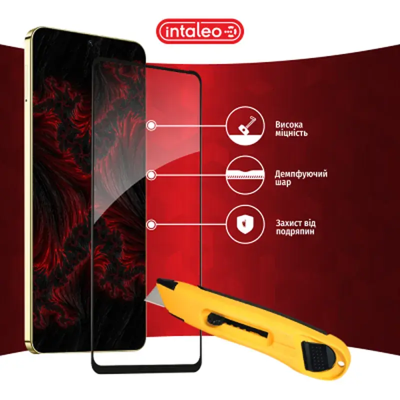 Скло захисне Intaleo Full Glue Infinix Hot 40 Pro Black (1283126589263) - фото 5