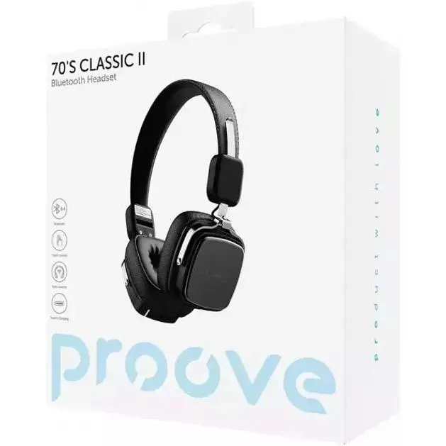 Беспроводные накладные наушники Proove 70's Classic II черные - фото 3