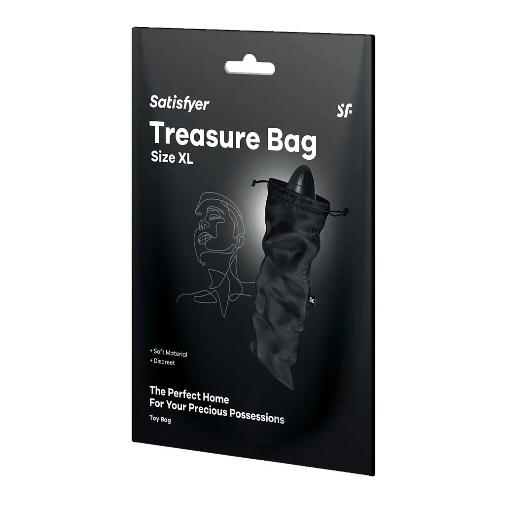 Мішечок для зберігання іграшок Satisfyer Treasure Bag XL Black Satisfyer IG059518; SX0552 98418 - фото 3