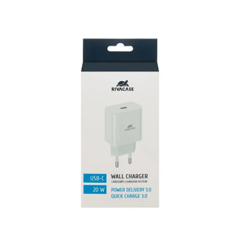 Зарядний пристрій RivaCase 1xUSB Type-C PD 20 Вт white (PS4101 W00 (White)) - фото 3