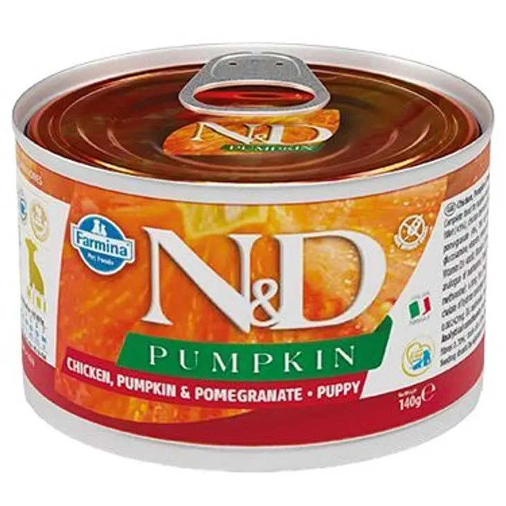 Влажный корм для щенков мини-пород Farmina N&D Grain Free Pumpkin Chicken, Pumpkin&Pomegranate Puppy Mini, тыква, курица и гранат, 140 г - фото 3