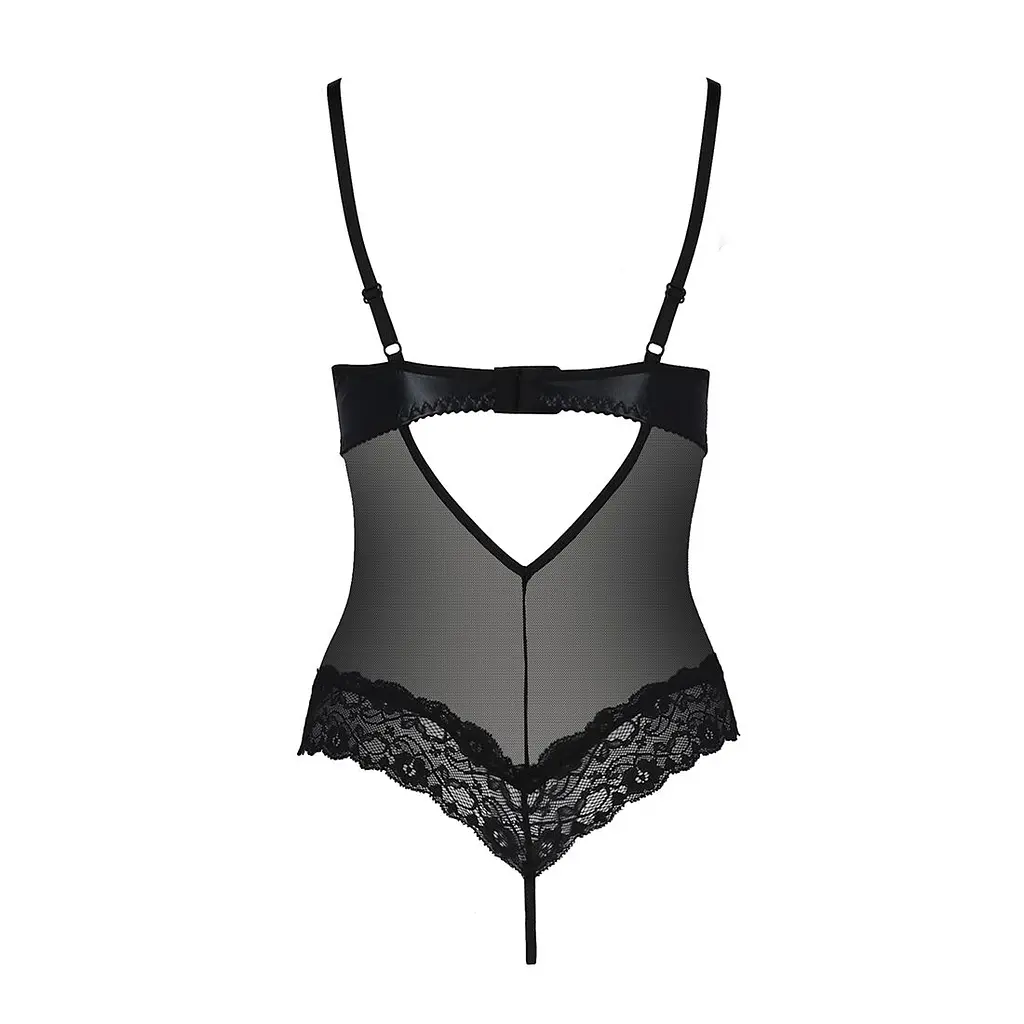 Боді з відкритими грудьми Passion Exclusive NORTH BODY XXL/XXXL, black - фото 4