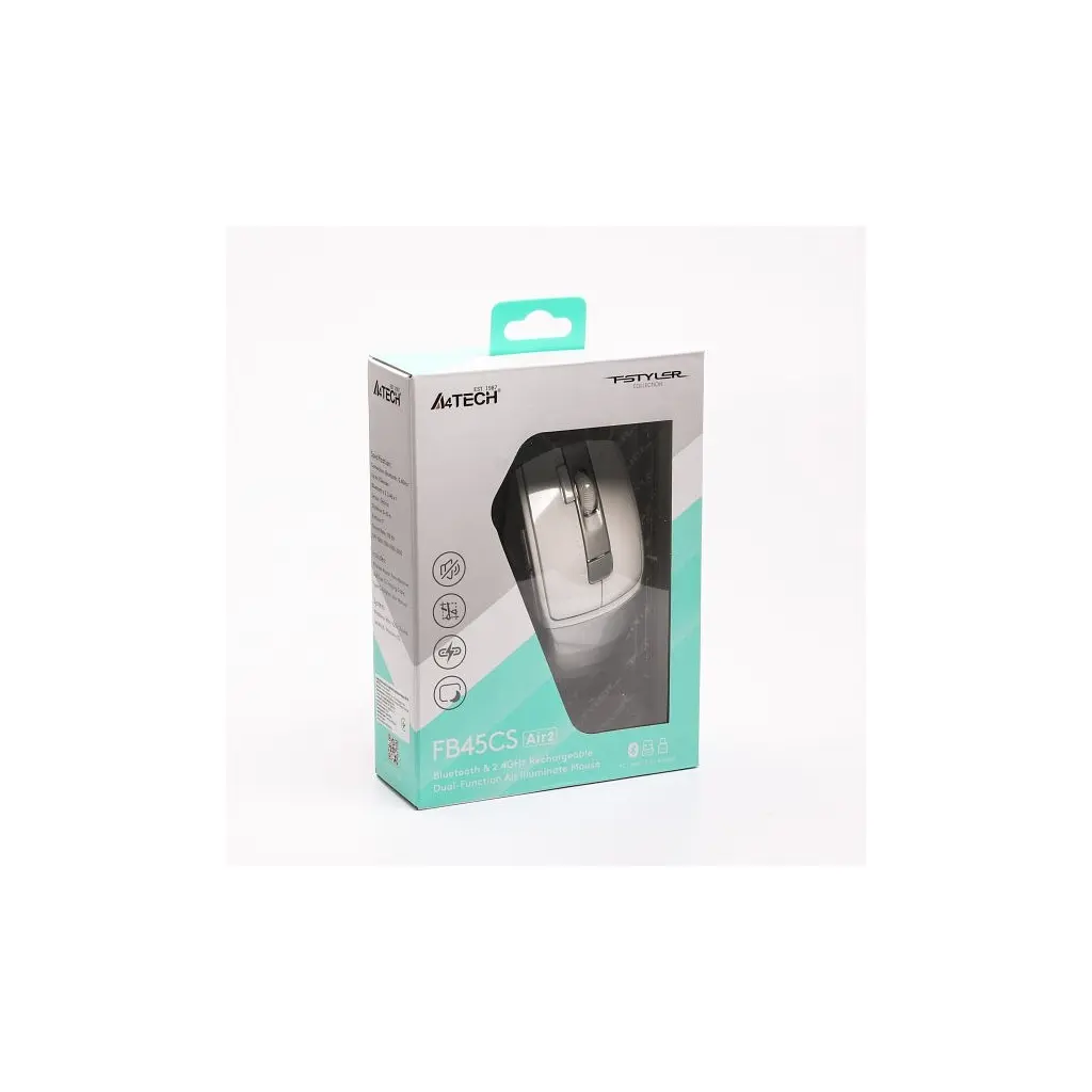 Мишка A4Tech FB45CS Air2 Bluetooth/Wireless Silver/White (4711421999373) - фото 9