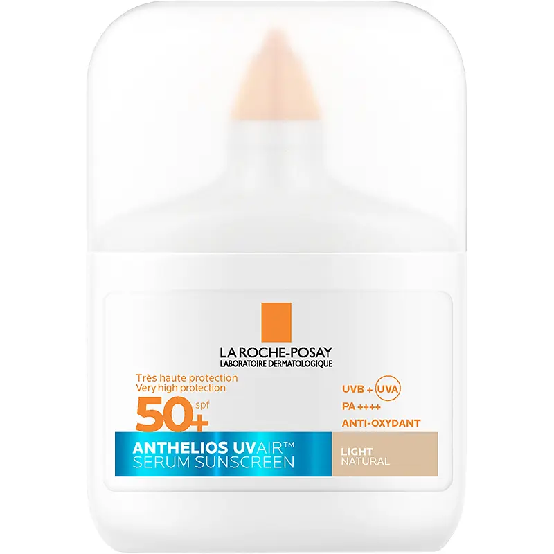 Набір La Roche-Posay: сироватка для обличчя Anthelios SPF50+ сонцезахисна зволожувальна тонуюча з антиоксидантами 50 млл + сироватка-концентрат інтенсивної дії для корекції зморшок та відновлення пружності 10 мл + косметичка La Roche-Posay - фото 2