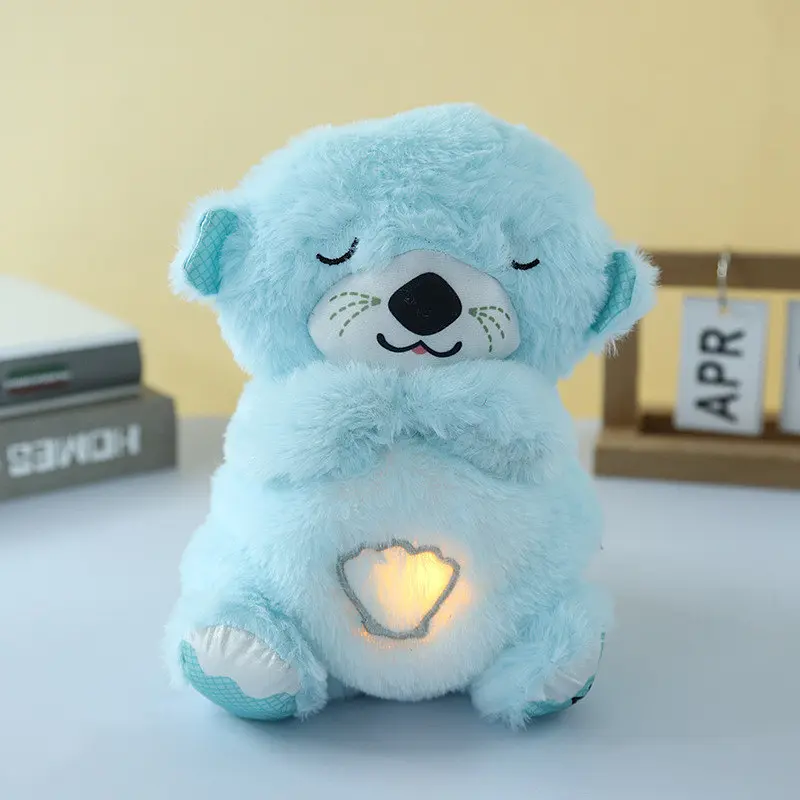 Плюшева іграшка - нічник Видрочка Soothe Snuggle Otter · Іграшка для дитини Казкові сни з музикою, підсвічуванням, диханням - фото 2