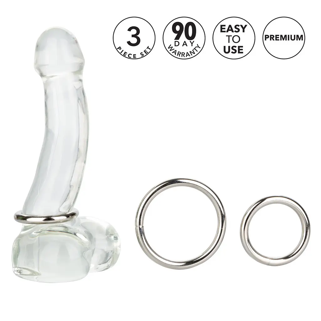 Наборо эрекционных колец Silver Ring - 3 Piece Set - фото 8