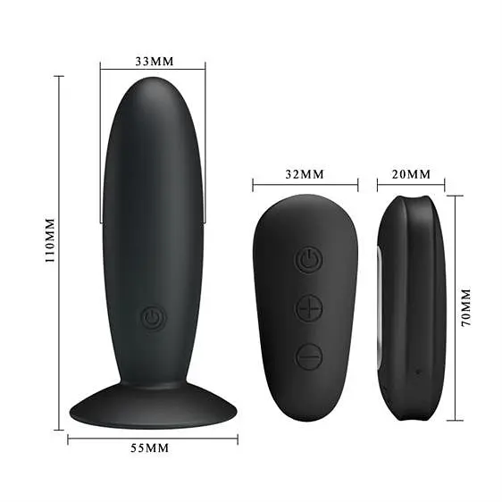 Вибрирующая анальная пробка Mr.Play Remote Control черная - фото 5