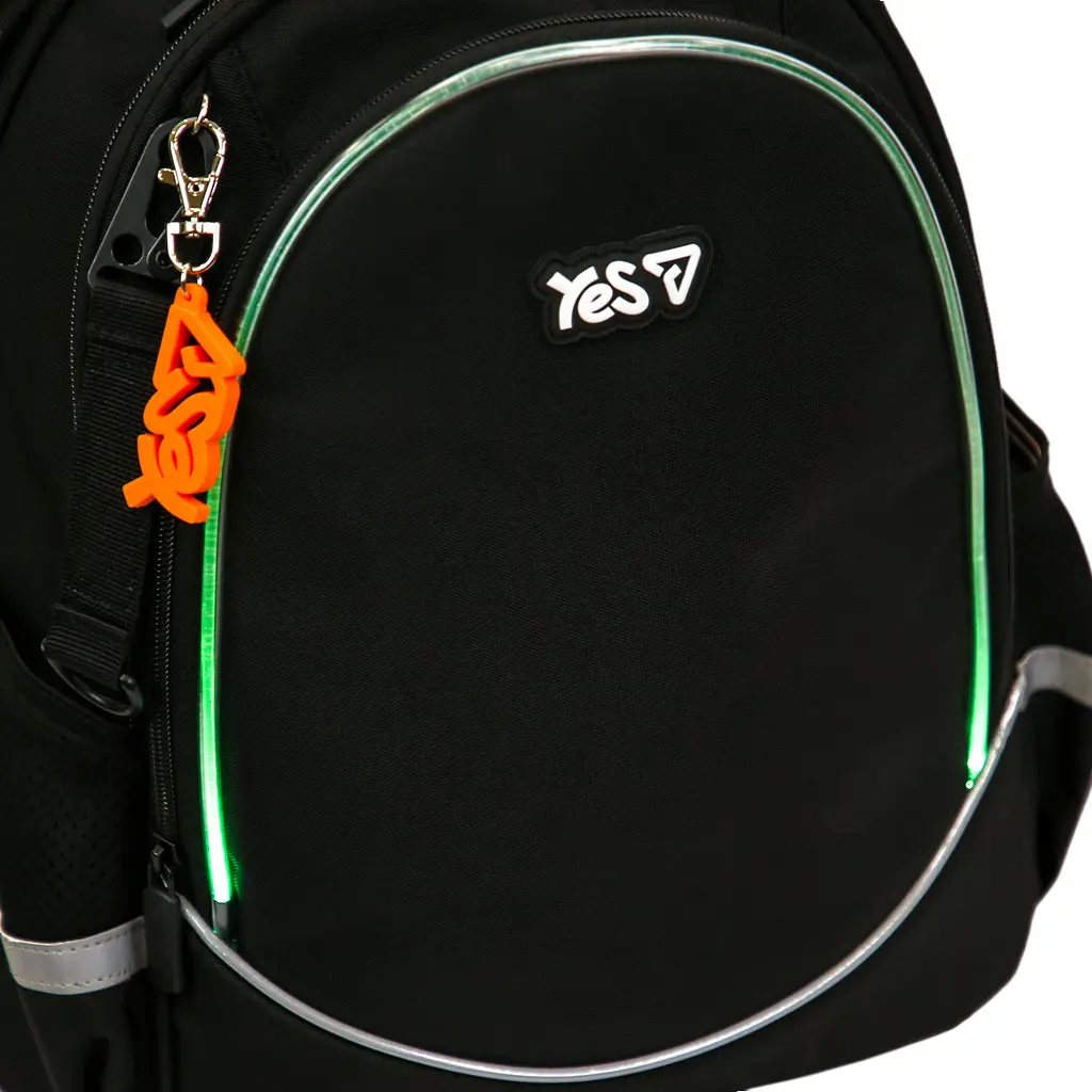 Рюкзак шкільний  ортопедичний шкільний Yes Just Black LED S-116M - фото 10