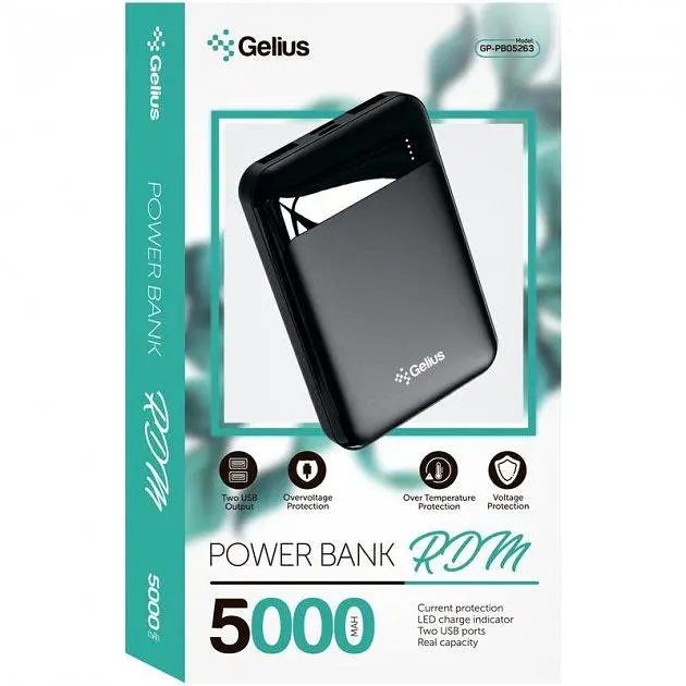 Портативна батарея Power Bank Gelius Pro RDM GP-PB05263 5000mAh Black - фото 2