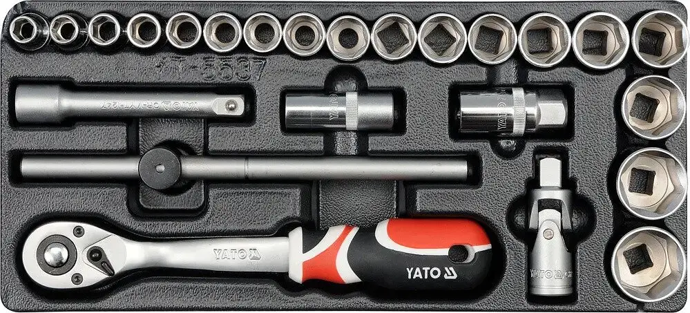 Набір інструментів Yato 1/2" на ложементі, 24 шт
