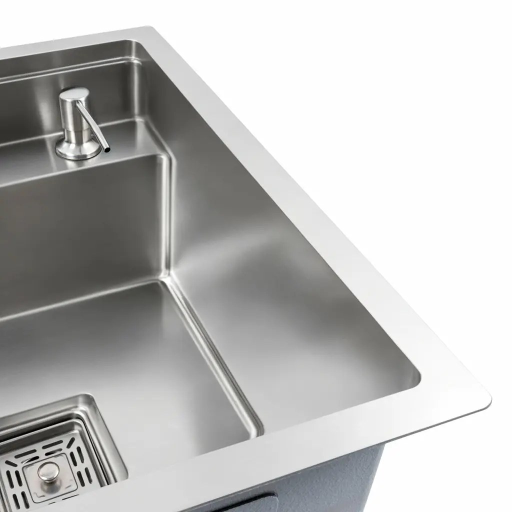 Кухонна мийка Platinum прихована нержавійка TZ 40x50, Нержавіюча сталь - фото 8