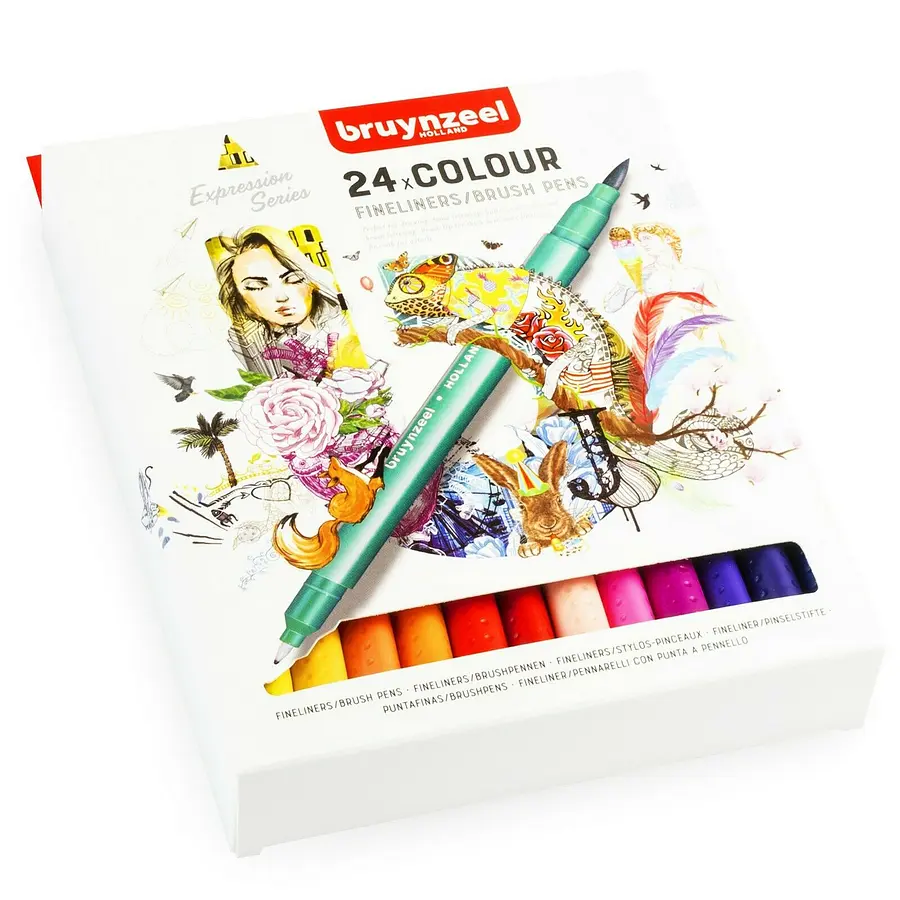 Набор двусторонних кистей-линеров Bruynzeel BRUSHPEN, 24 шт. - фото 7