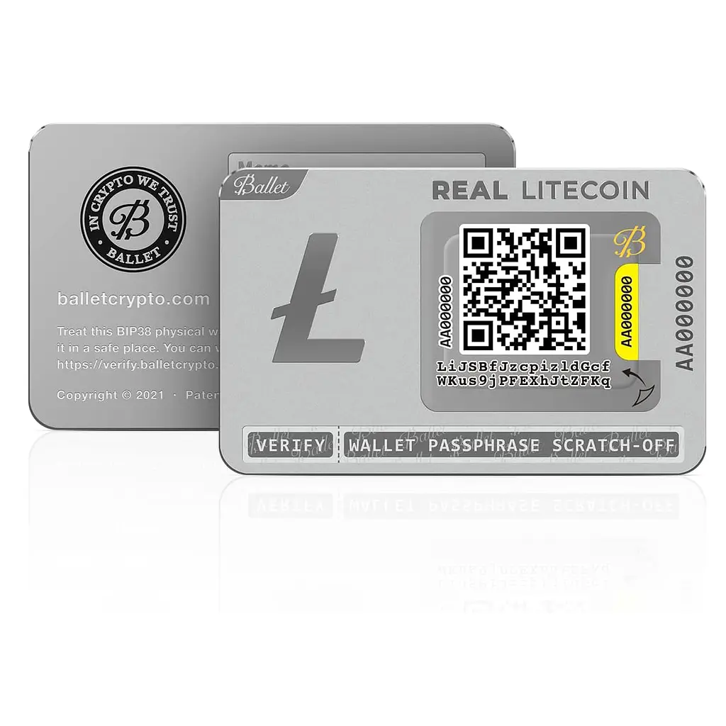 Криптогаманець Ballet REAL Series Litecoin - найпростіше мультивалютне холодне сховище з підтримкою NFT (B07YL1VBDX) - фото 2
