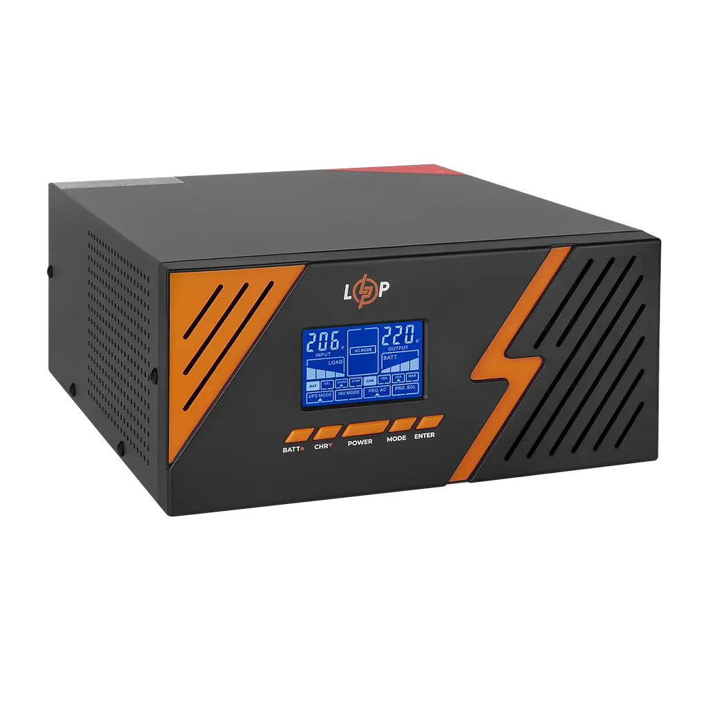 ИБП с правильной синусоидой 12V LPM-PSW-1500VA (1050Вт) Black - фото 4