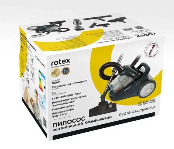 Пылесос без мешка Rotex RVC18-G ParquetPlus - фото 7