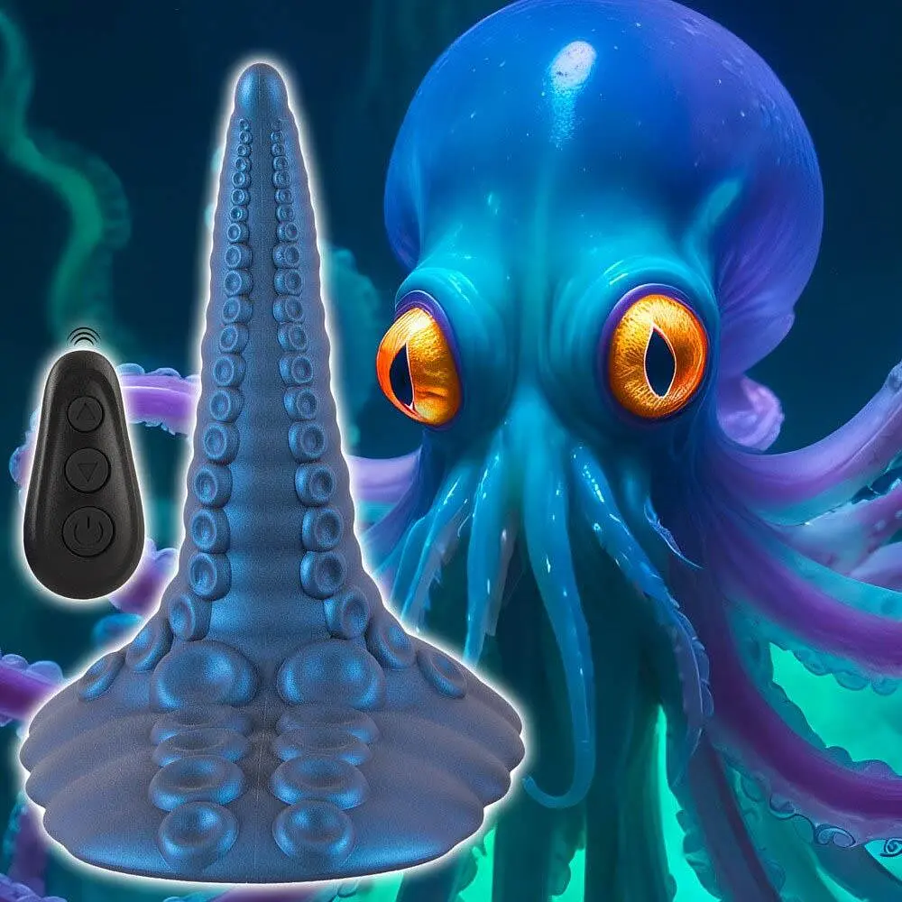 Вібратор Beasty Cocks Tentacl 14.8 см (синій) - фото 22