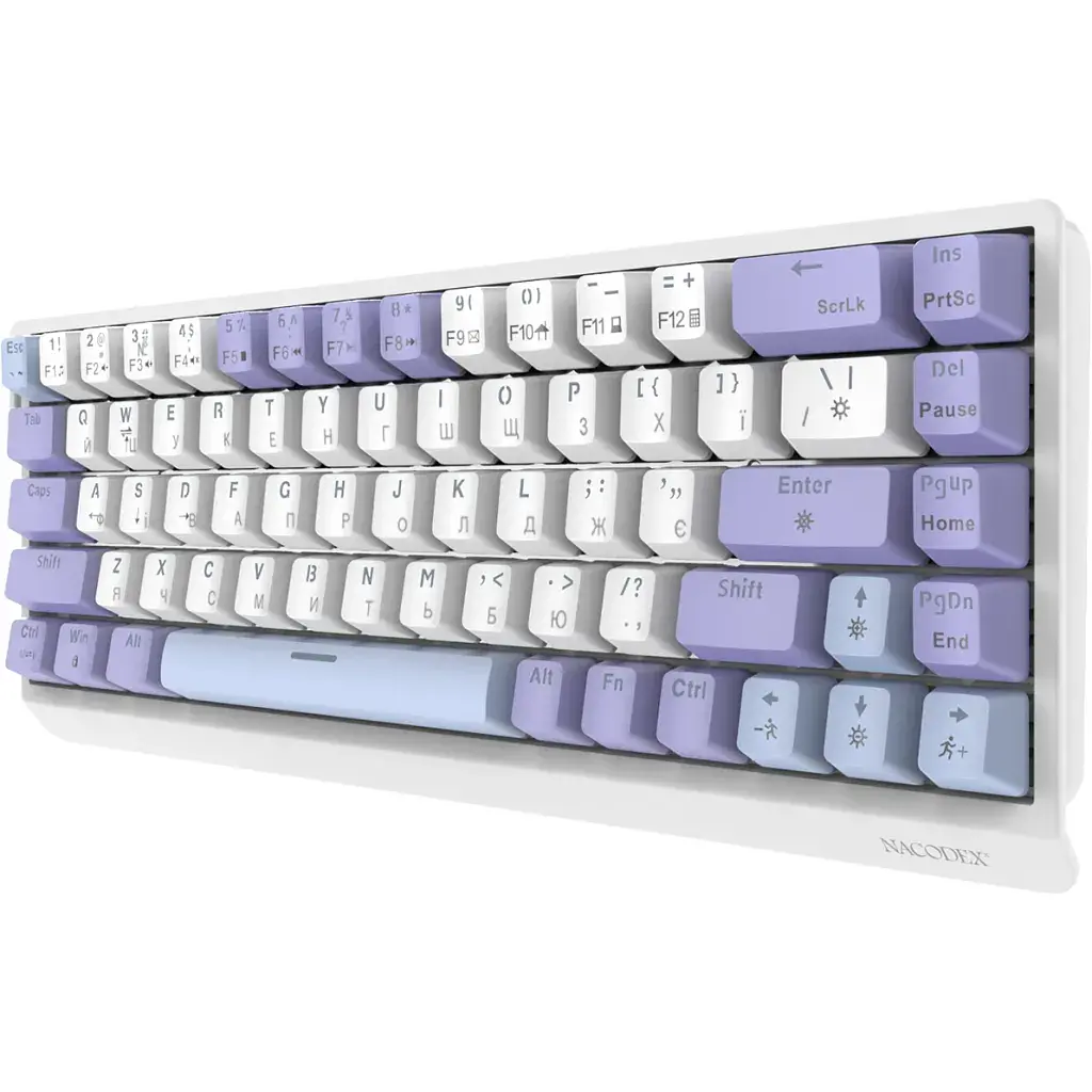 Клавіатура Ajazz NacodeX NK68 V2 Red Switch LED USB UA Purple/White/Blue (NK68-V2-R-PWB) - фото 4