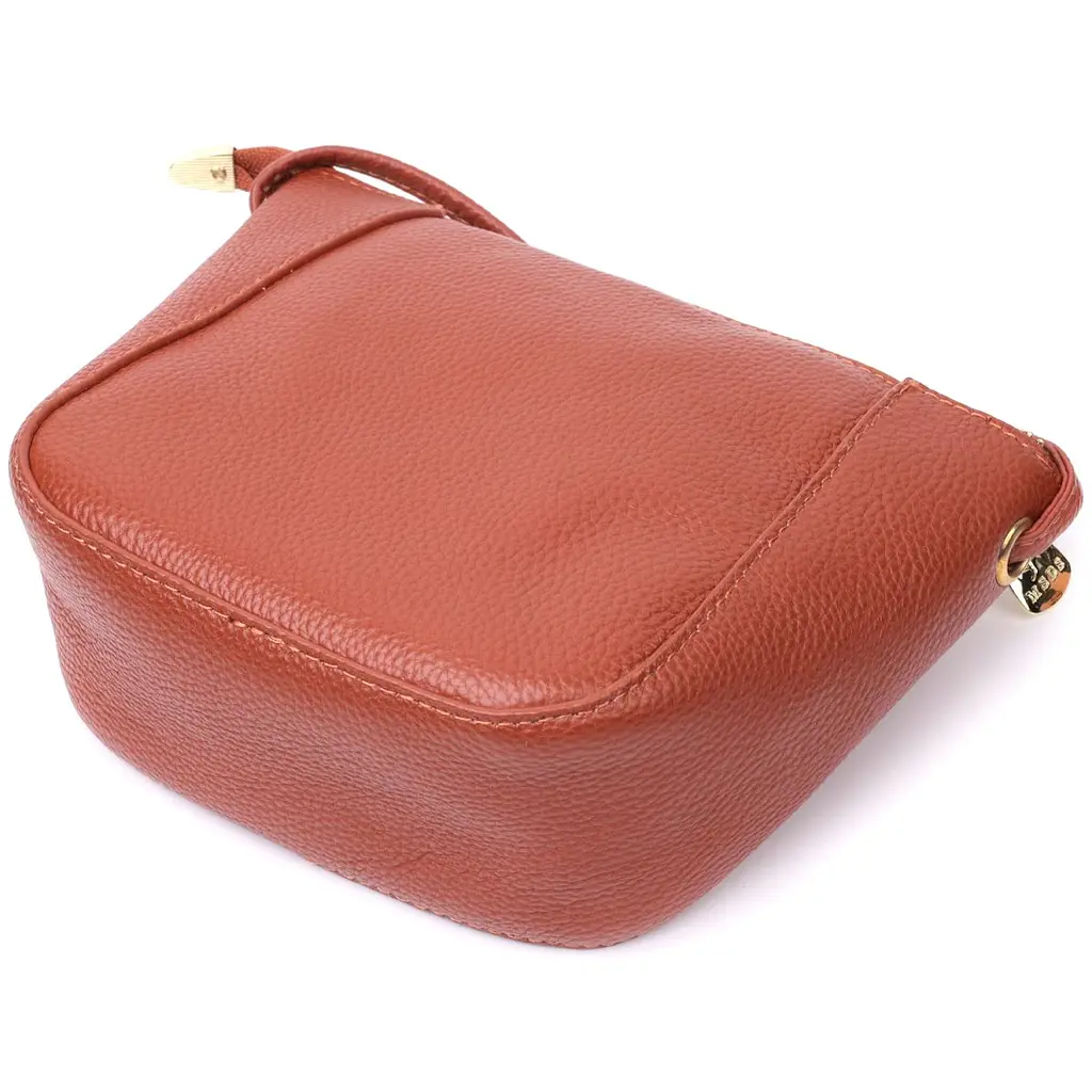 Невелика сумка жіноча через плече з натуральної шкіри Vintage 22300 коричнева - фото 3