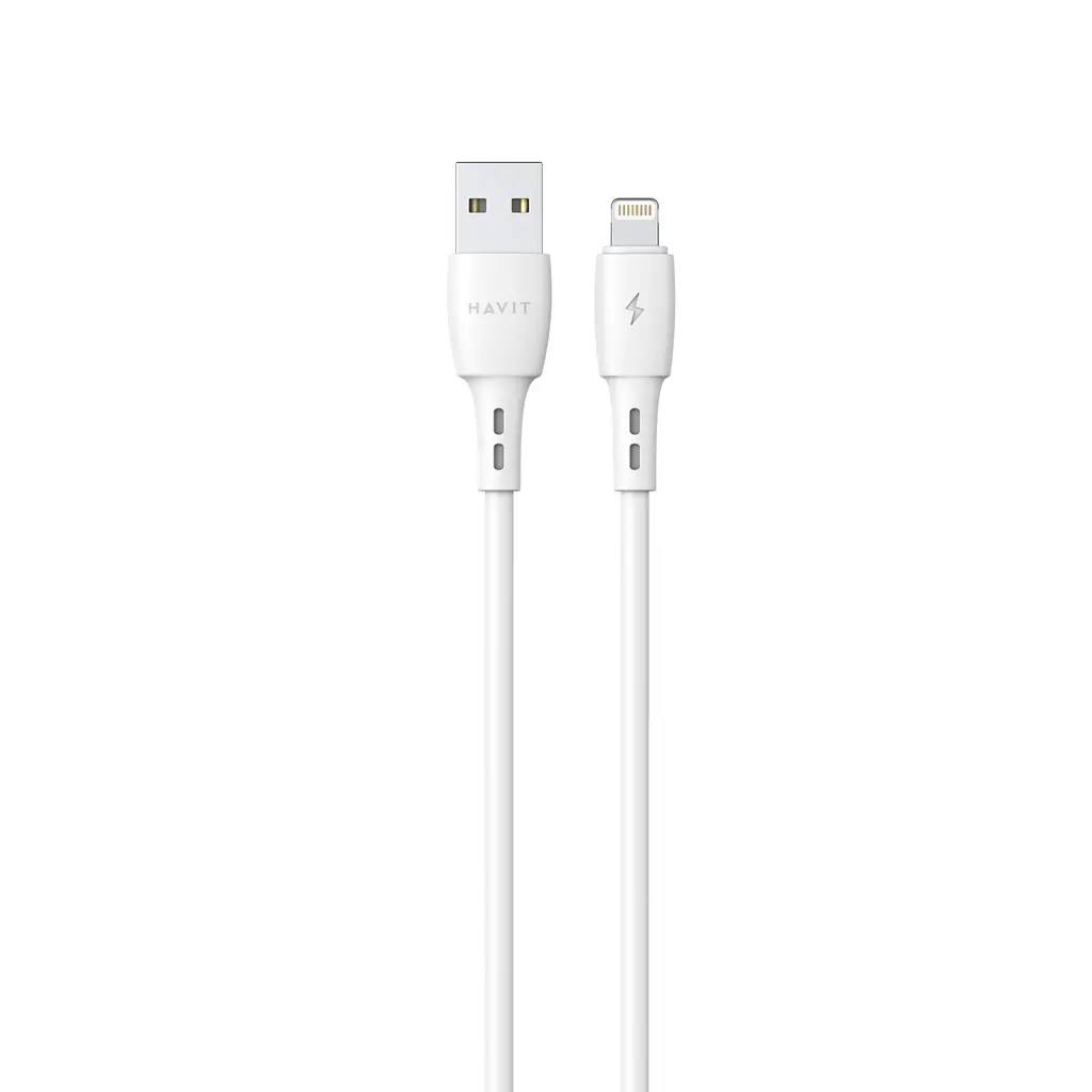Кабель USB - Lightning Havit CB619C-L 2.1A 2 м білий (HV-CB619C-L-WH)