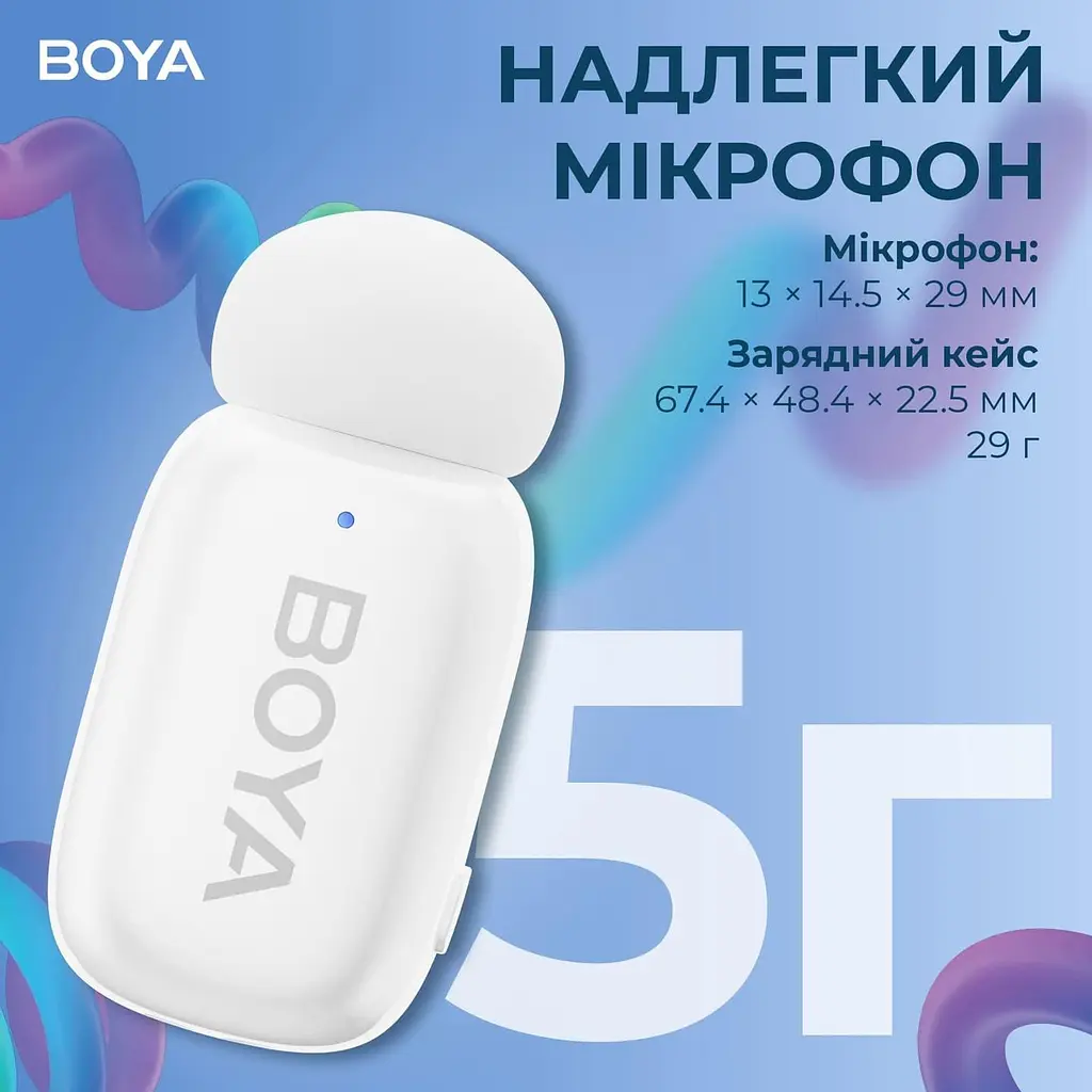 Мікрофон Boya mini-13 Type-C/Lightning White (mini-13) - фото 7