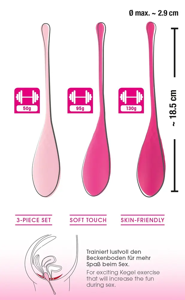 Вагинальные шарики Sweet Smile 3 Kegel Training Balls 3 шт (мульти) - фото 11