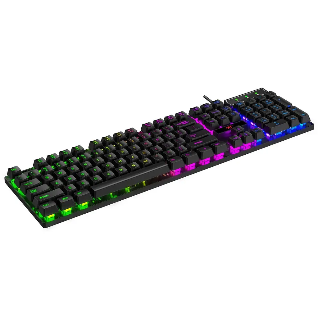 Клавиатура игровая проводная Havit HV-KB101L RGB мембранная черная (HV-KB101L) - фото 4