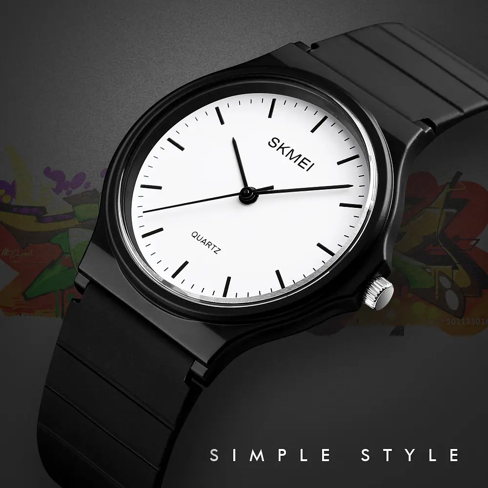 Наручний годинник жіночий Skmei 1419 Black White, 1419BKWT (18415) - фото 3