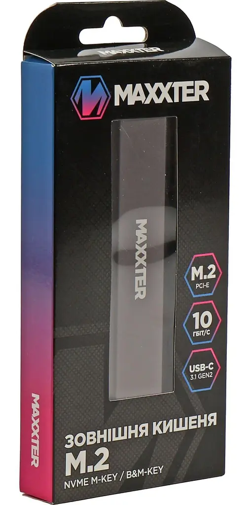 Зовнішня кишеня Maxxter EHDE-2280S-02, сіра (EHDE-2280S-02) - фото 3