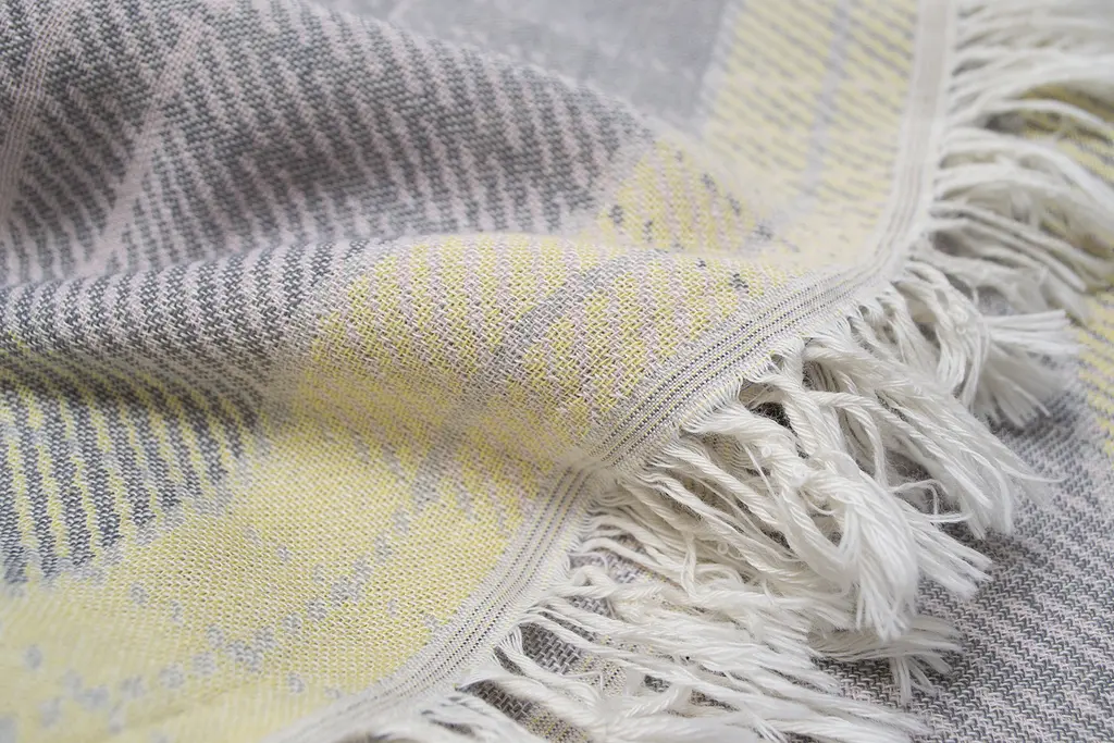 Покрывало Lotus Home - Checked Madras серый 190x225 - фото 5