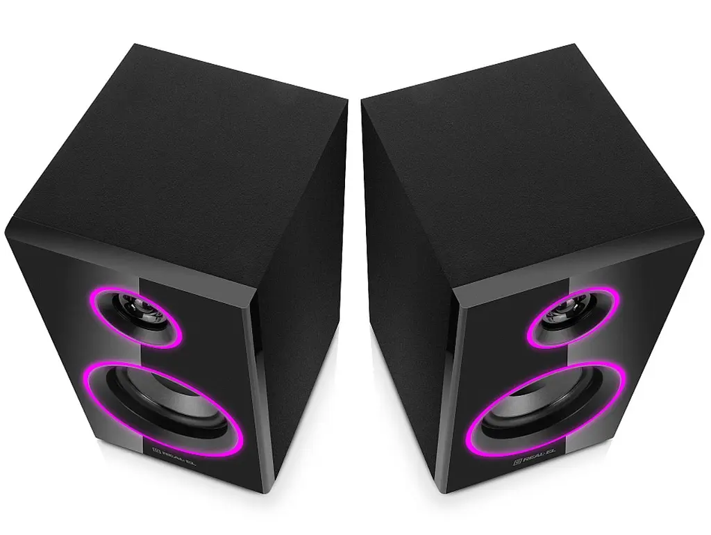 Компьютерные колонки 2.0 REAL-EL RS415 20Вт RGB Bluetooth Black - фото 5
