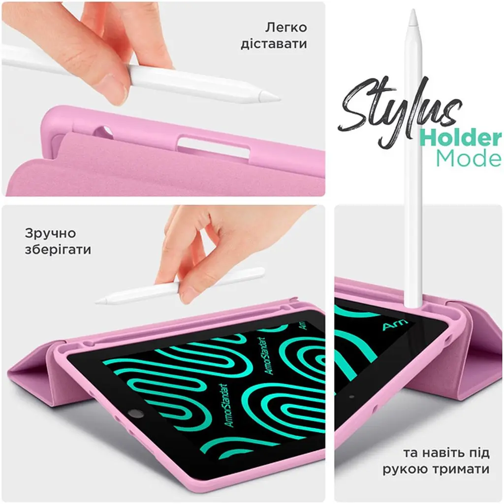 Чохол-книжка ArmorStandart Smart Fold Pen для Samsung Tab S9+ / S9 FE+ / S10+ Pen Pink (ARM75013) [121642] - фото 5