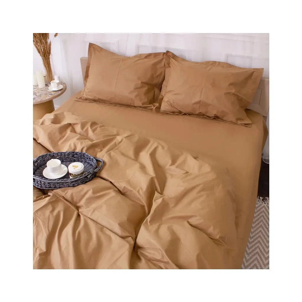 Постільна білизна MirSon Poplin Line 015 Sandy 160 x 220 (2200006278030) - фото 2