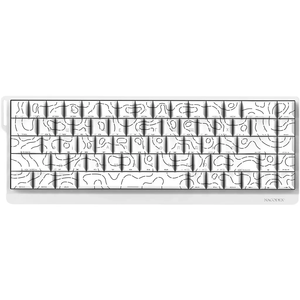 Клавіатура Ajazz NacodeX NK68 V2 Red Switch LED USB UA White (NK68-V2-R-S-W) - фото 2