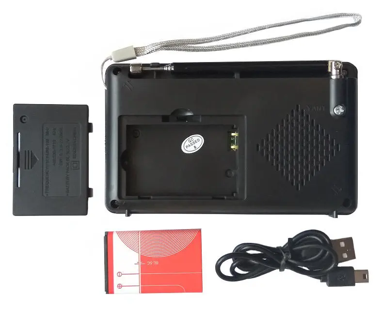 Радіоприймач з USB + Micro SD і акумулятором, Golon RX-2277 Чорний, з MP3 плеєром від флешки (ST) - фото 3