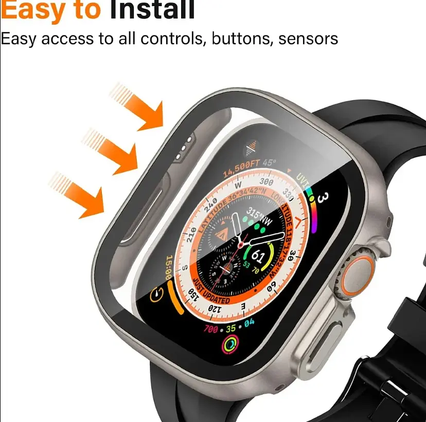 Захисний чохол із захисним склом Choice 3 для Apple Watch 49 мм Ultra Titanium 452063180 - фото 4