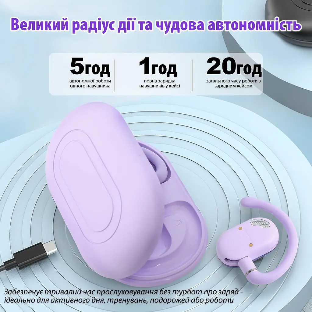 Бездротові навушники Inspire JM18 Purple - фото 8