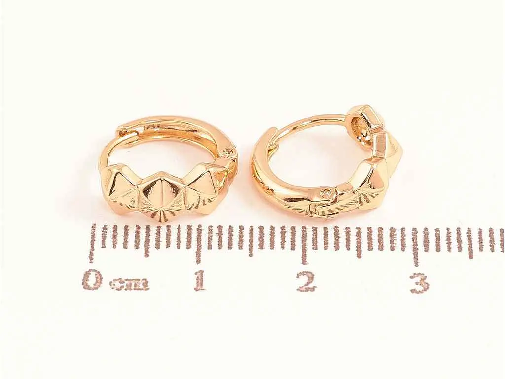 Сережки Xuping кільця позолота 18K "Декоративний візерунок" 288875 - фото 2
