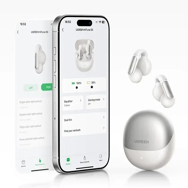 Навушники UGREEN WS210 HiTune S5 True Wireless Earbuds White (UGR-45761) - фото 6