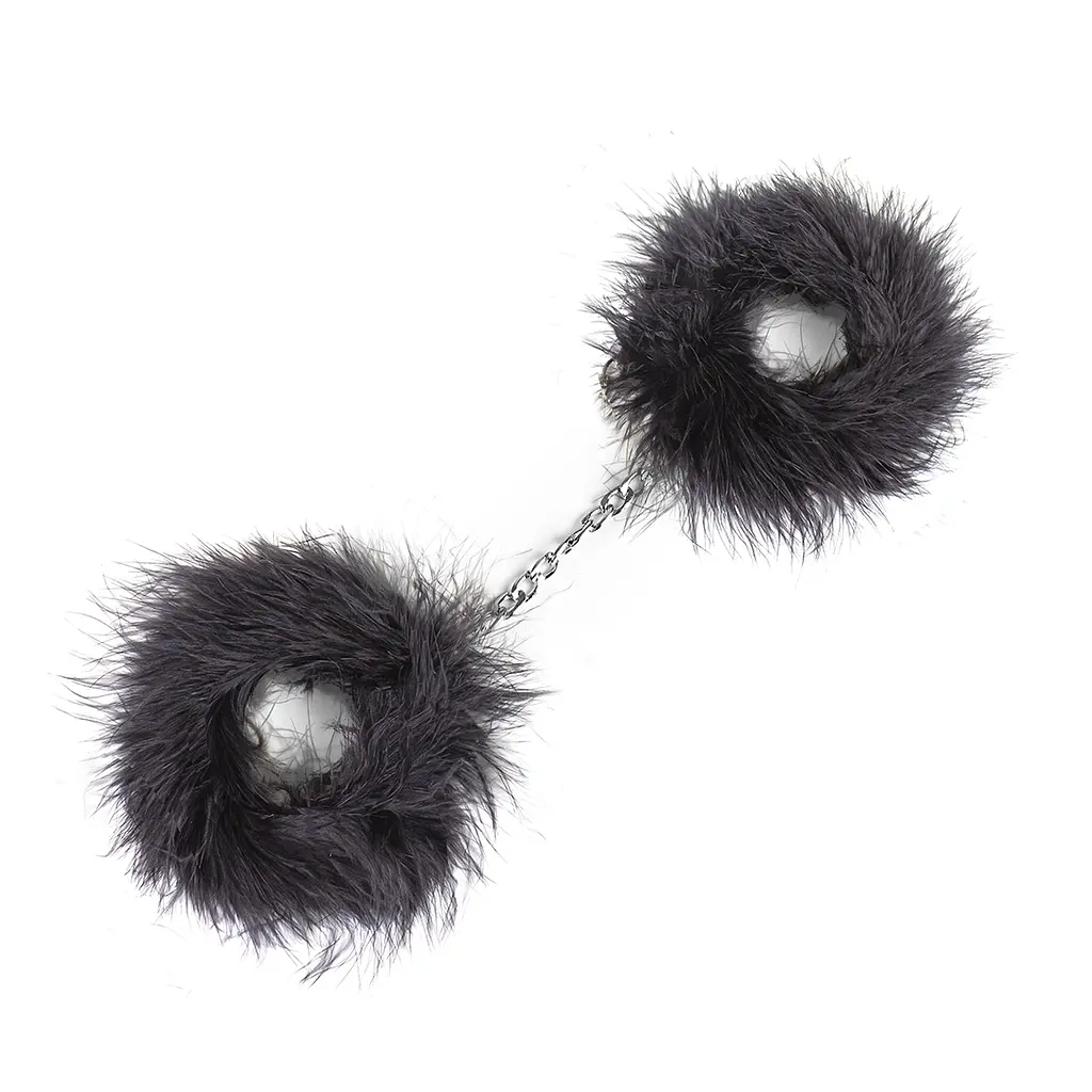 Наручники - Black Marabou Handcuffs - фото 2