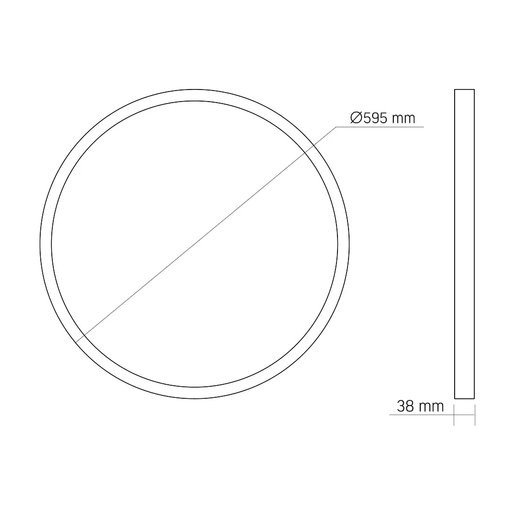 LED панель Videx PBR600 48W 3000-4000-6000K 230V кругла (VL-PBR600-48CW) - фото 8