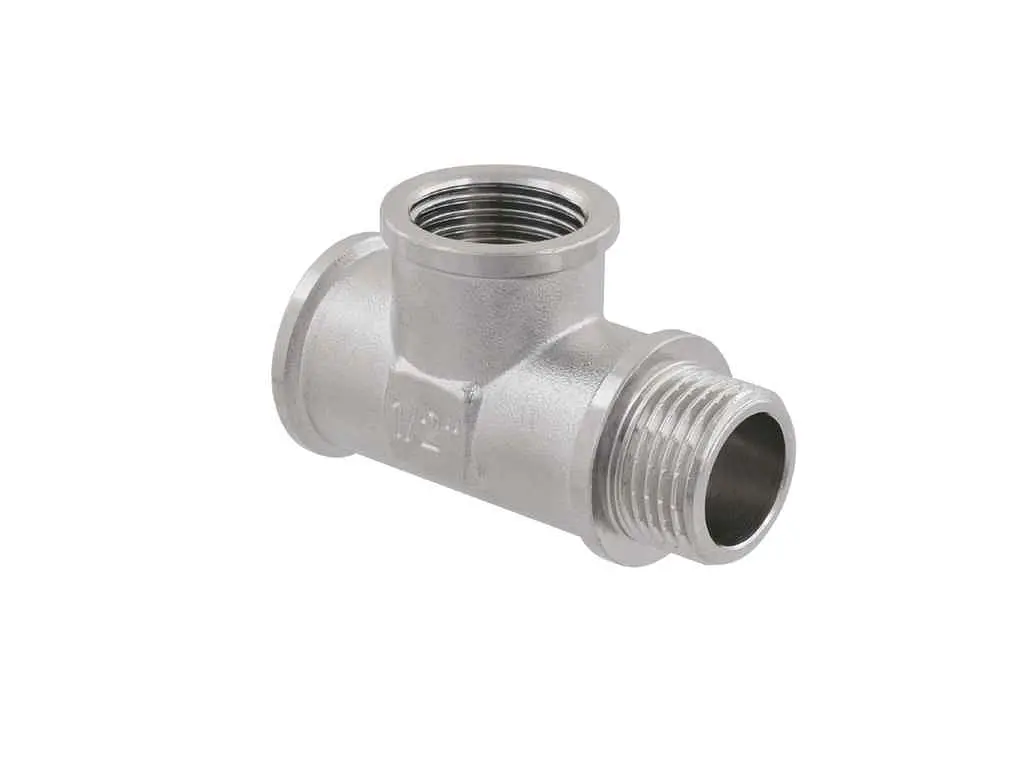 Трійник RAFTEC 1/2" латунь, ВВЗ, DN15, нікель, TVVN010101 - фото 2